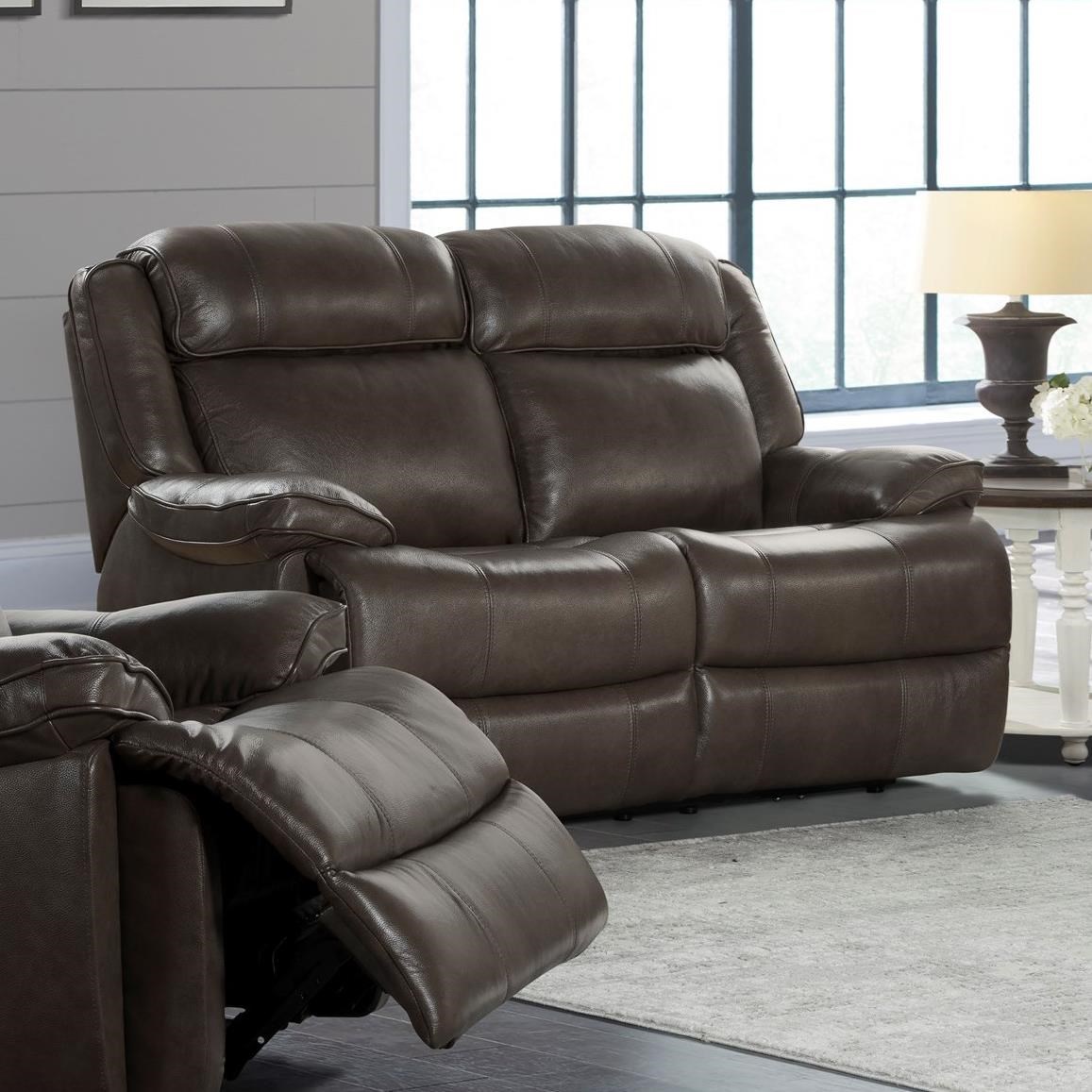 Intercon Avalon Casual Dual Power Reclining Loveseat with Power